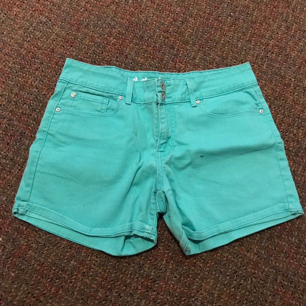 turquoise shorts